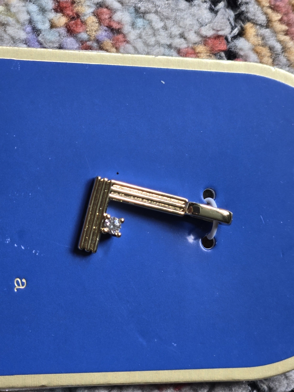a new day Gold-Tone Laptop Accessory Clip with Clear Sparkle Accent
